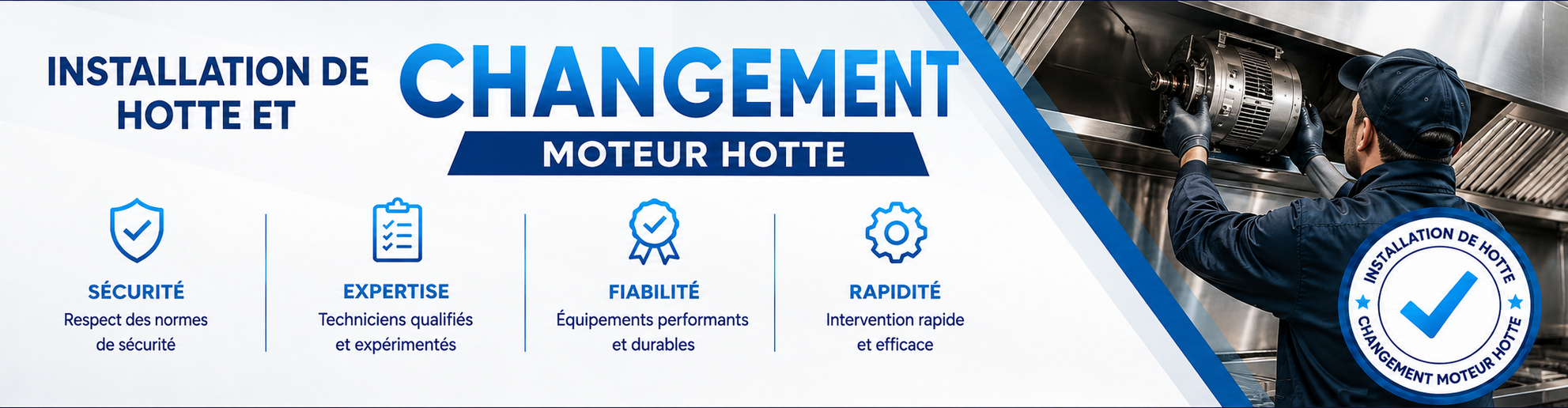 Installation hotte restaurant et professionnel