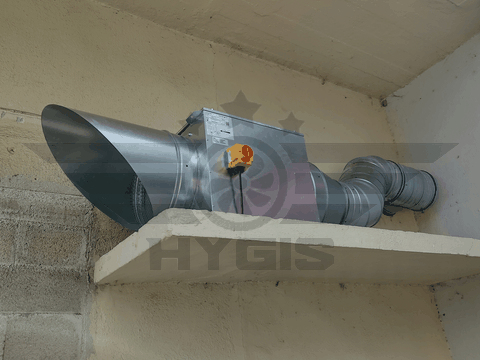 installation et pose d'un moteur extraction hotte ventilation hygis