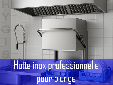 Hotte inox professionnelle pour plonge | HYGIS