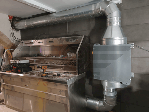 pose moteur caisson pour friteuse professionnelle belge