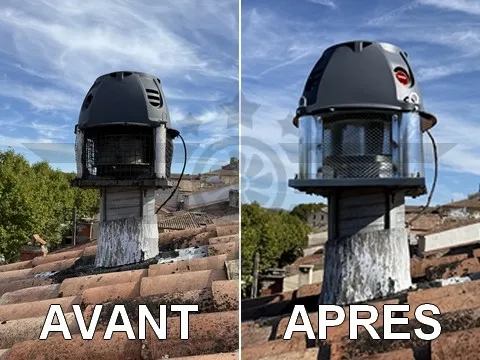 Remplacement tourelle extraction restaurant VAR | HYGIS