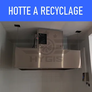 hotte professionnelle de restaurant sans extraction a recyclage